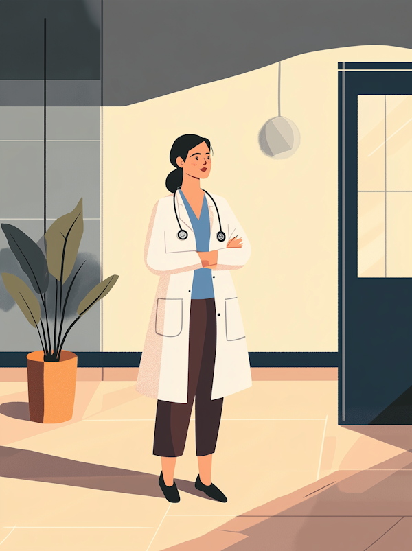 Friendly Medical Professional Illustration