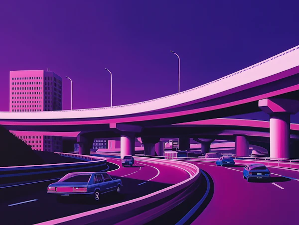 Retro-Futuristic Highway