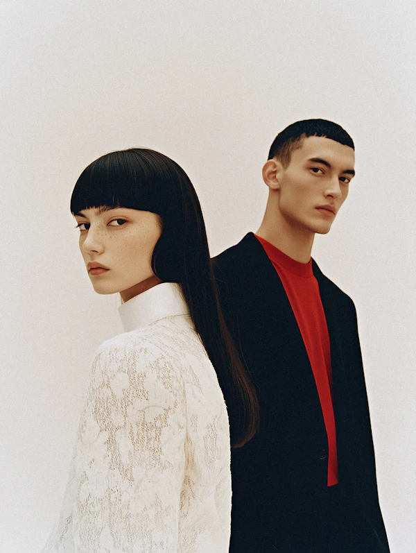 Modern Portrait of a Woman and Man
