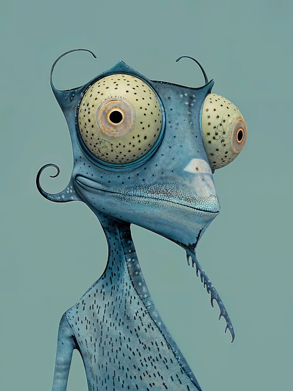 Stylized Blue Creature