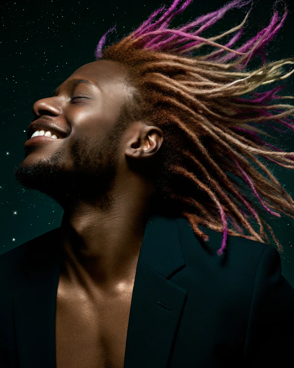 Joyful Portrait Under Stars