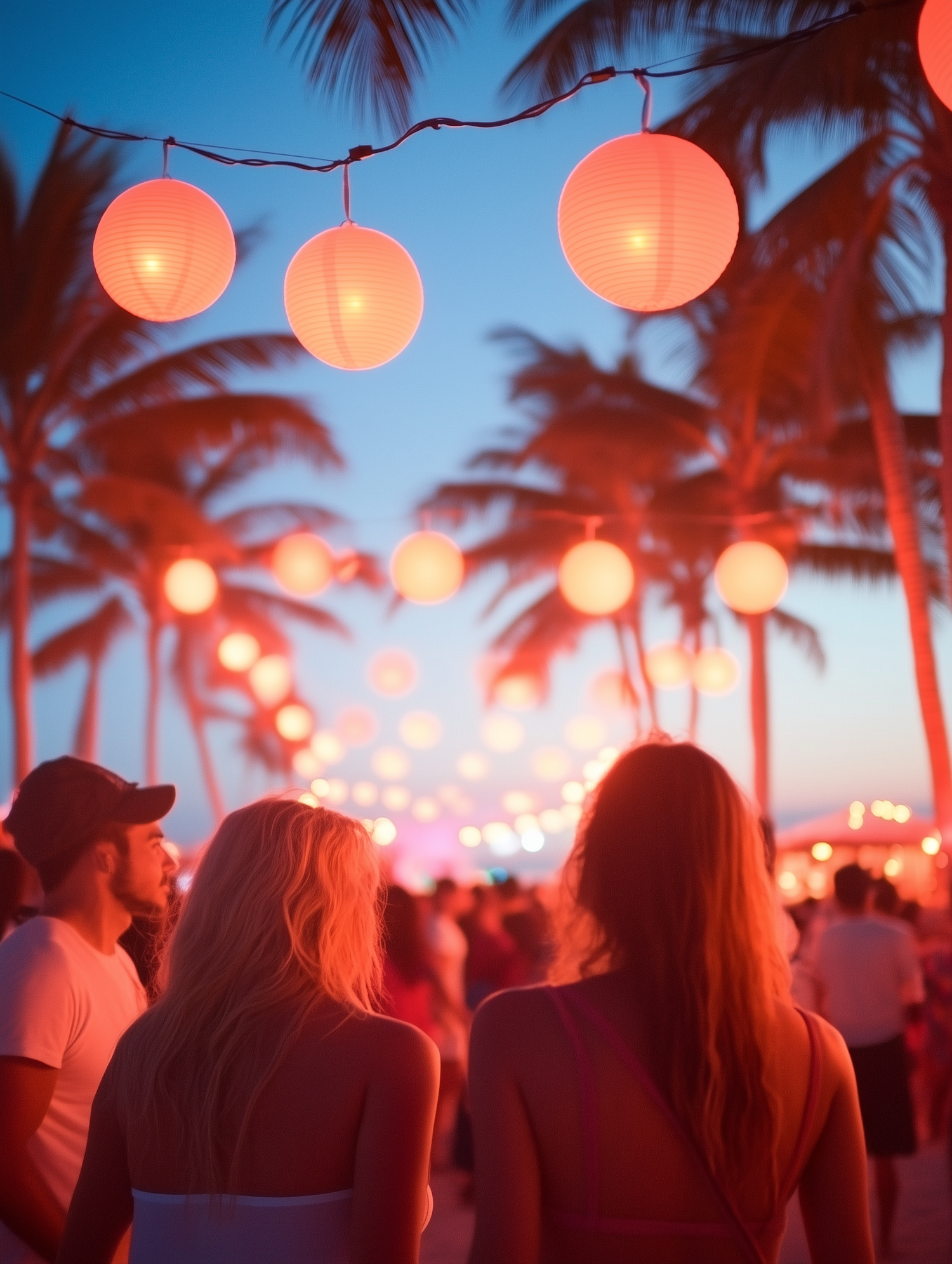 Festive Beach Evening