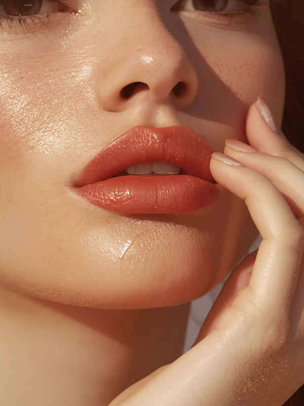 Glossy Lips Close-Up