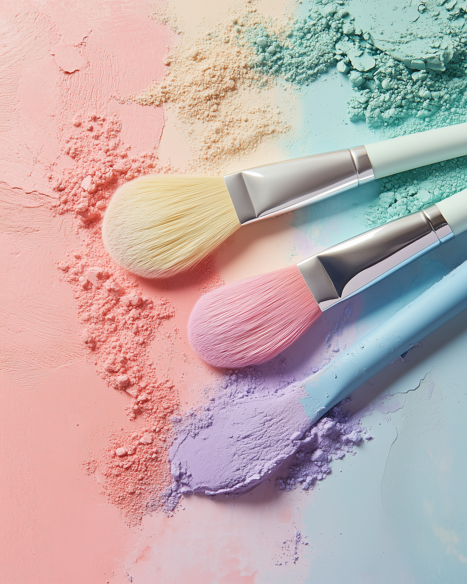 Pastel Makeup Brushes