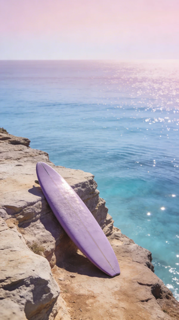 Purple Surfboard Scene