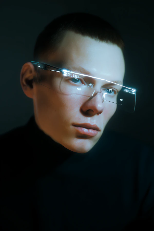 Futuristic Glasses Portrait