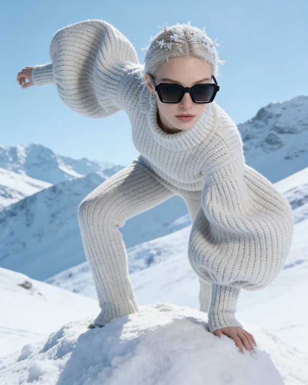 Snowy Fashion Pose