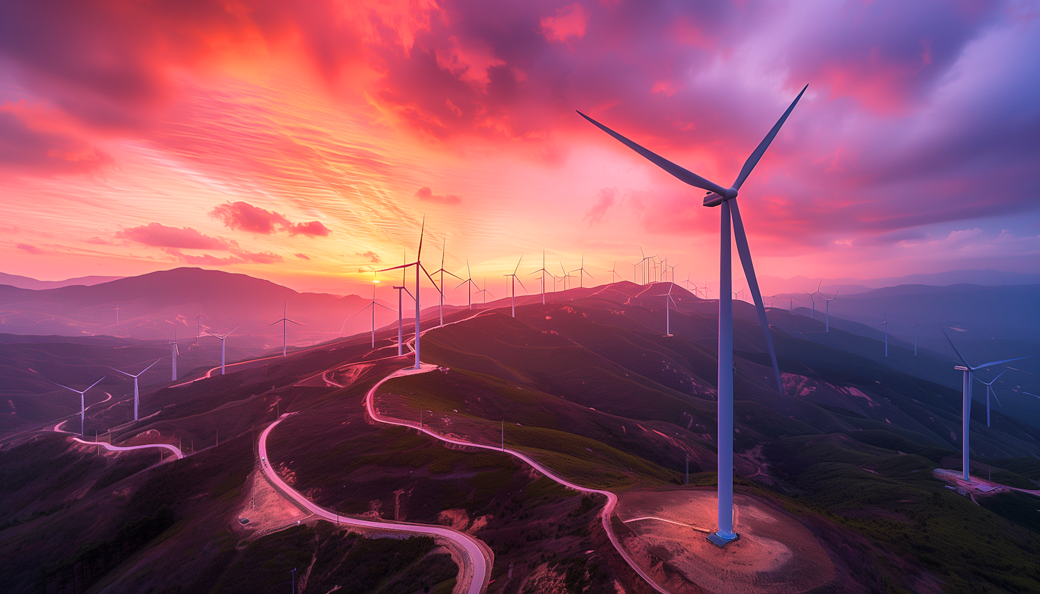 Twilight Wind Farm Panorama