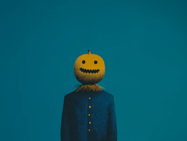 Pumpkin-Head Scarecrow
