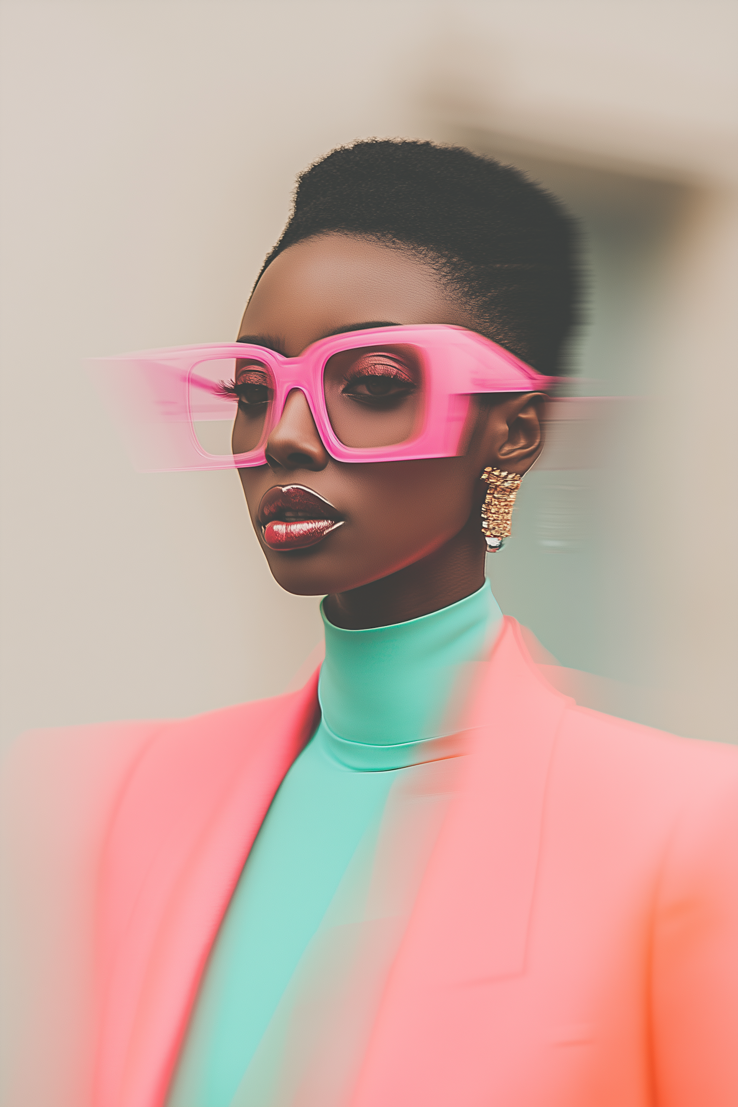 Stylish Portrait with Bold Colors