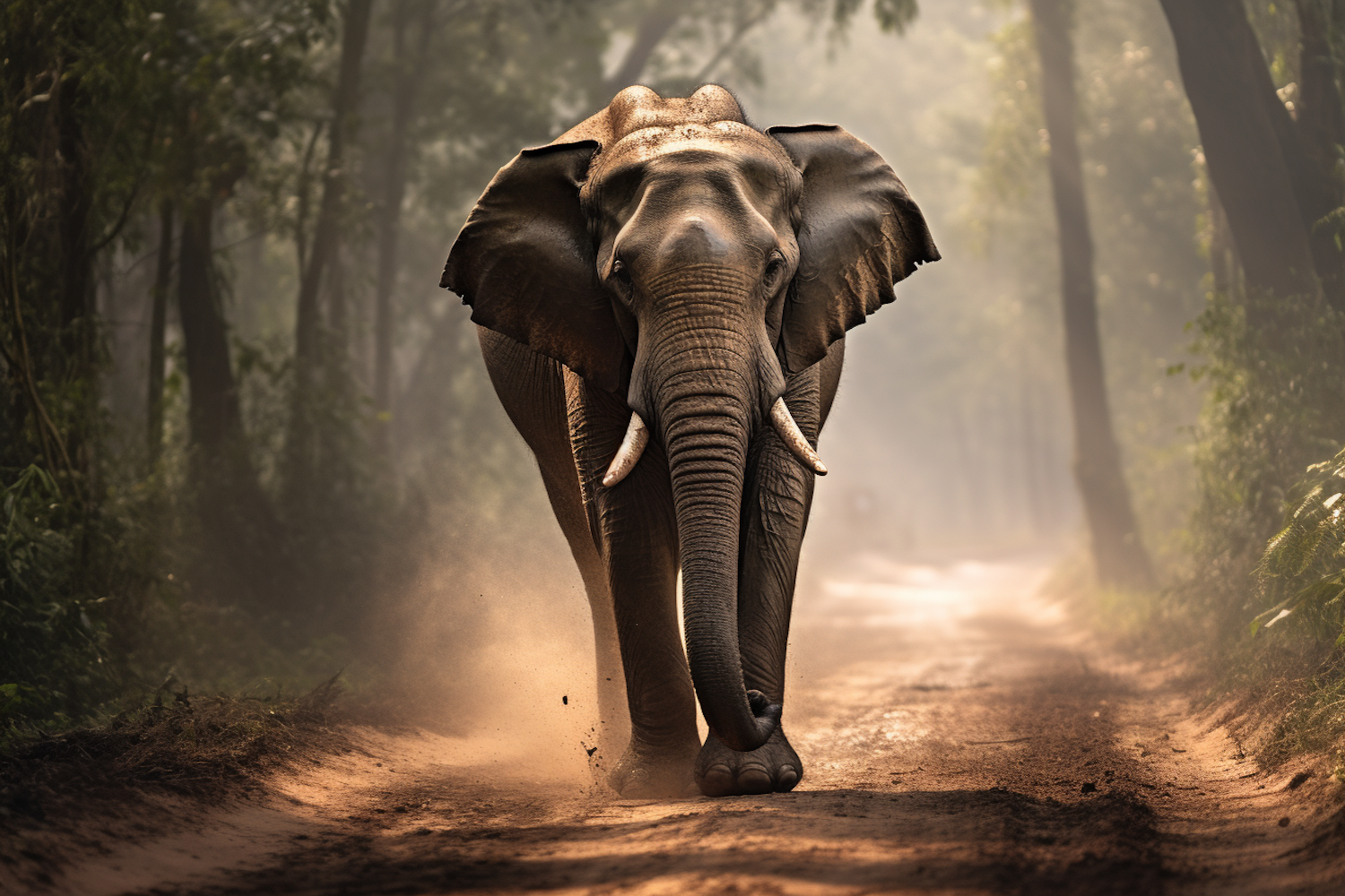 Majestic Elephant in Morning Light