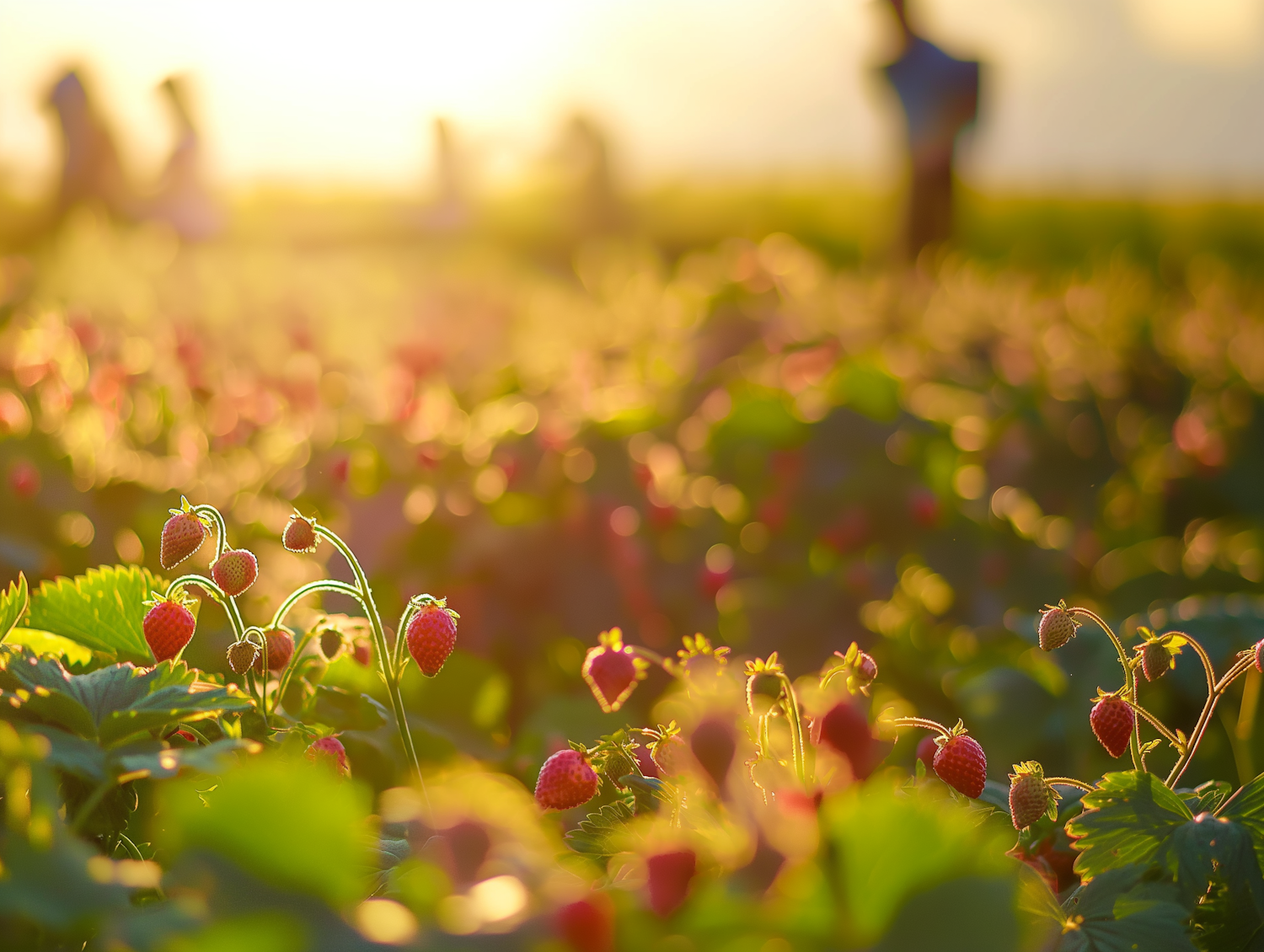 Golden Hour in the Strawberry Field