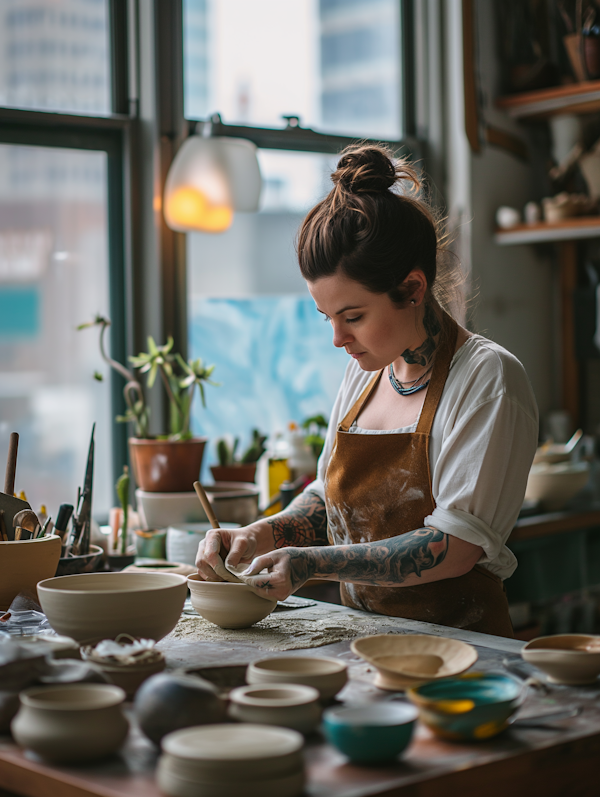 Artisan Potter at Work