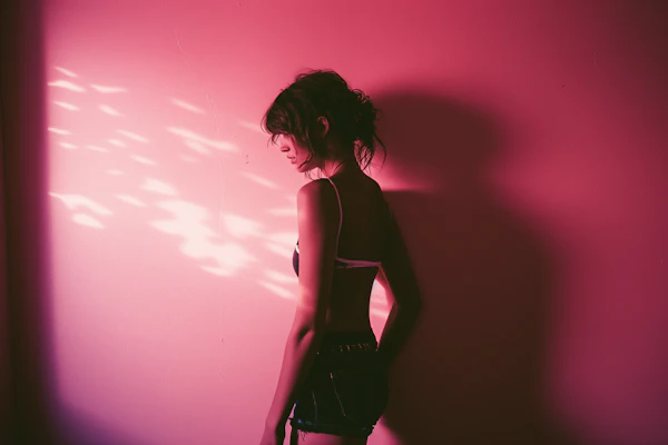 Contemplative Mood in Pink