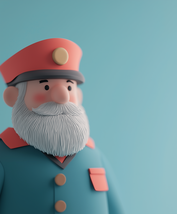 Stylized Nautical Captain Illustration