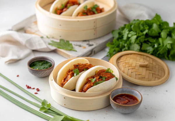 Bao Buns in Steamer