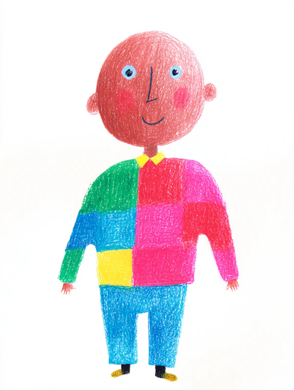 Cheerful Patchwork Person