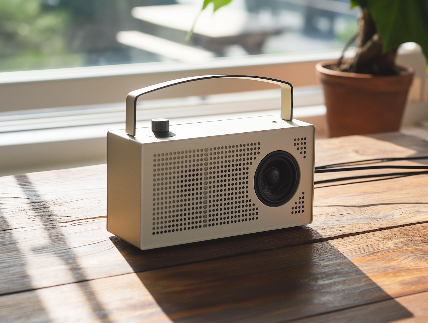 Modern Portable Speaker in Natural Light