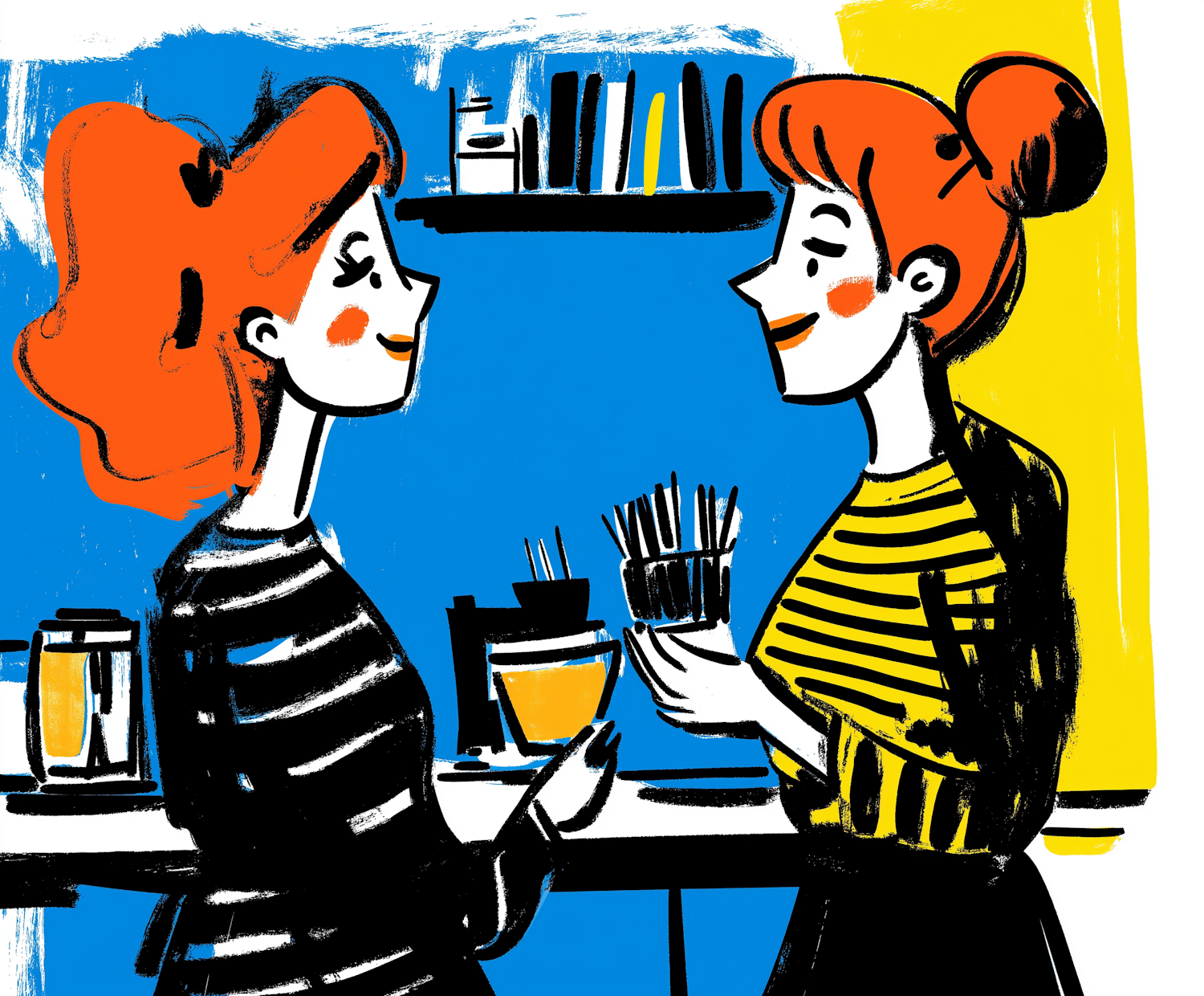 Animated Conversation Illustration