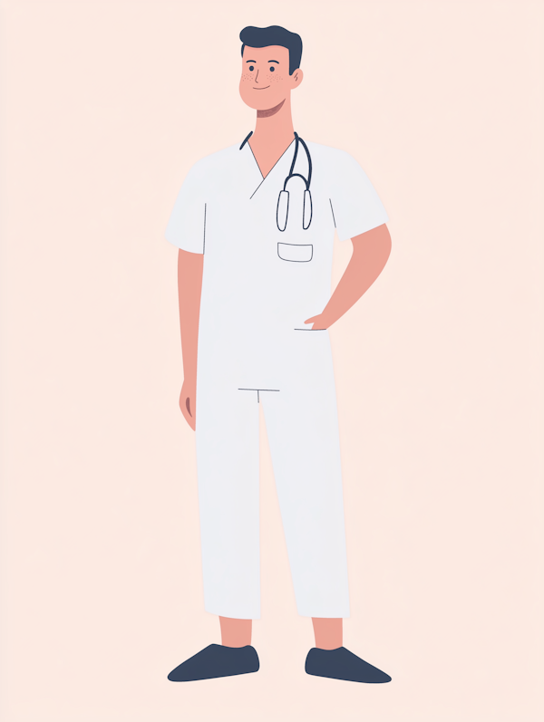 Friendly Medical Professional Illustration