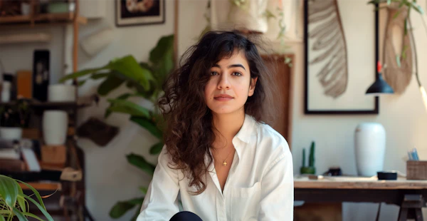 Tranquil Indoor Portrait