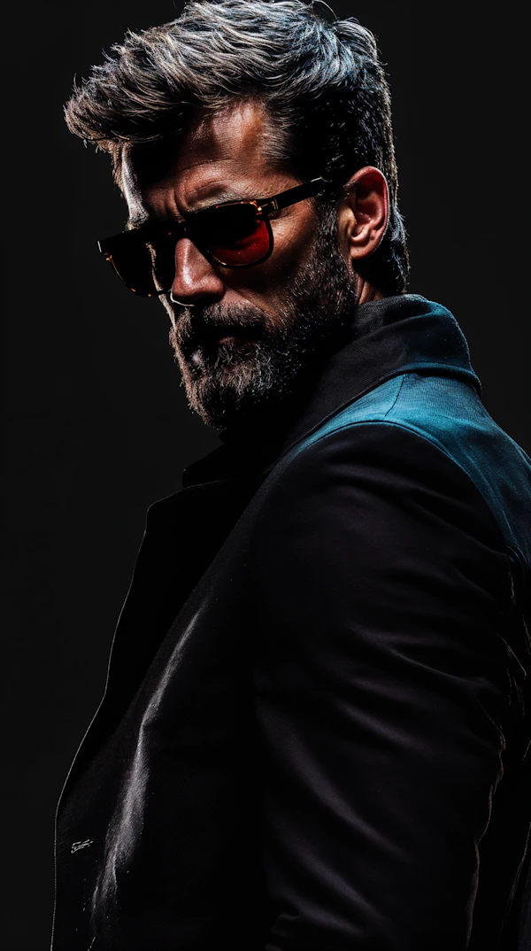 Moody Bearded Man