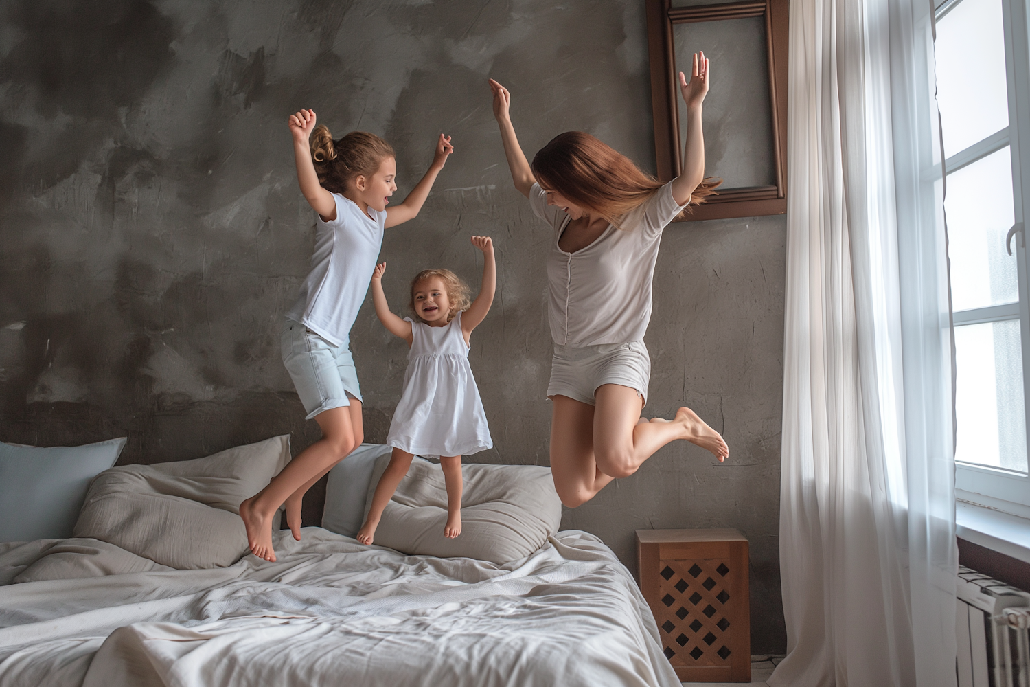 Family Bliss in Monochrome