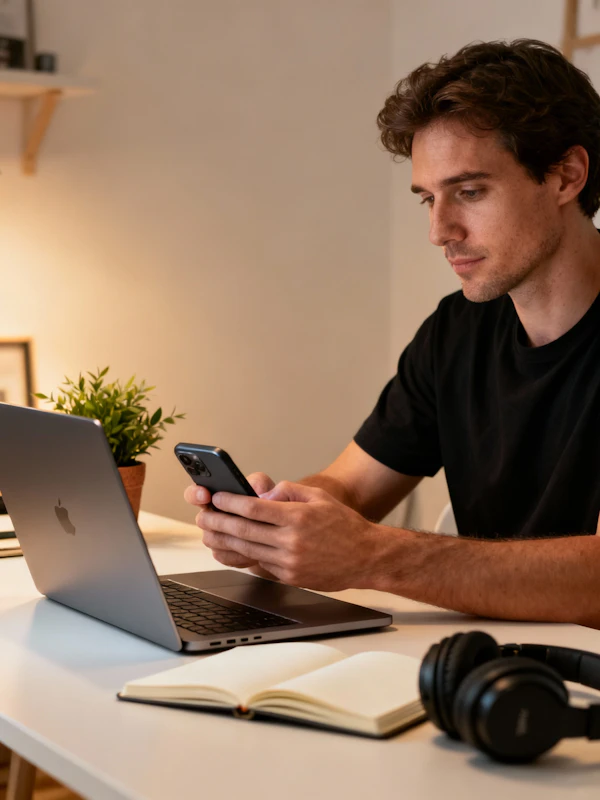 Man at Workstation