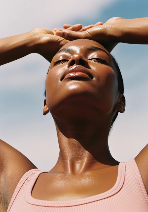 Serene Skyward Gaze