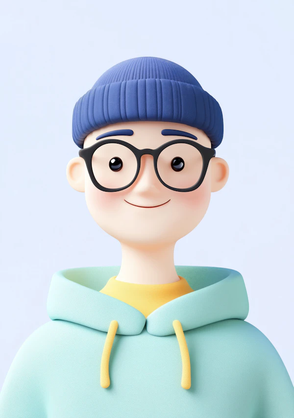 Cheerful 3D Character