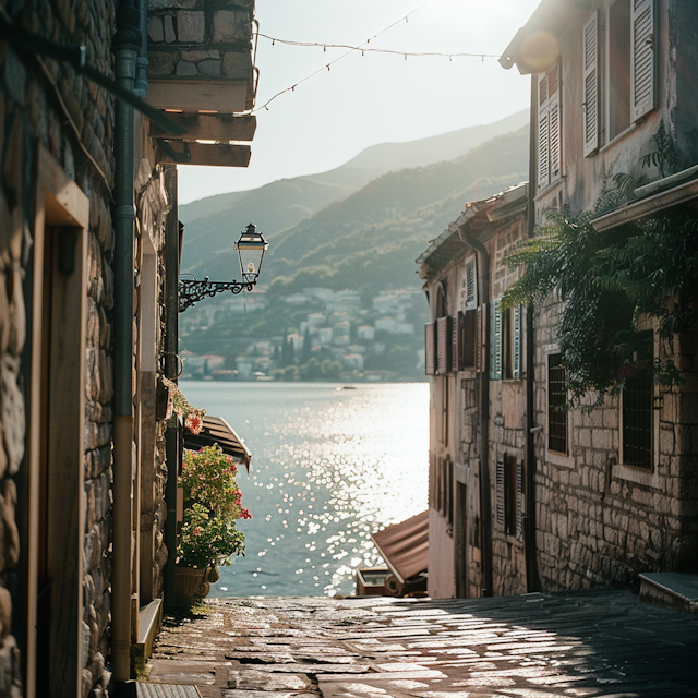 Historical Coastal Street Scene