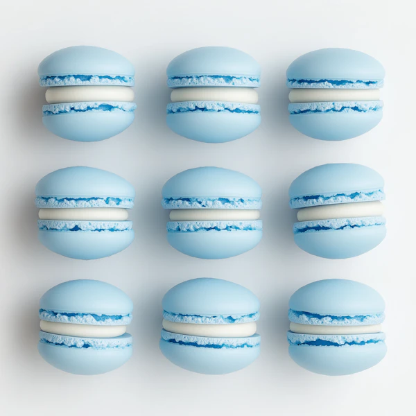 Blue Macarons Grid