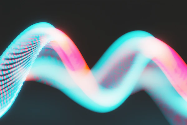Neon Wave Abstract Art