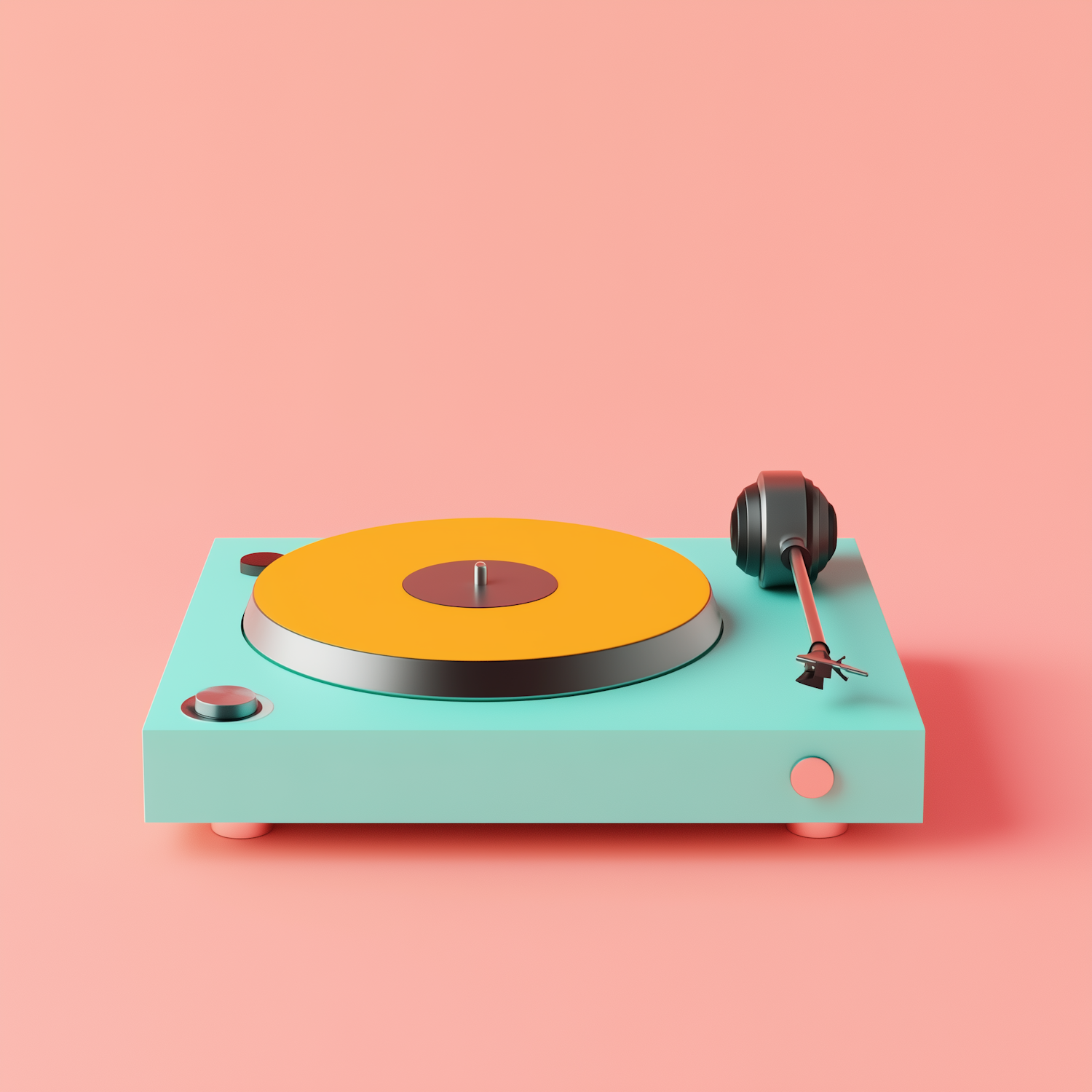 Stylized Turntable Illustration