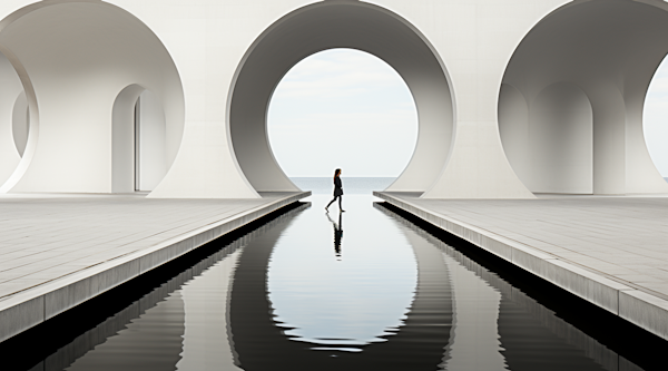 Symmetrical Arches Over Tranquil Waters