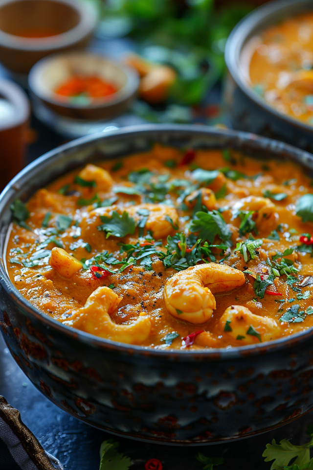 Shrimp Curry Presentation