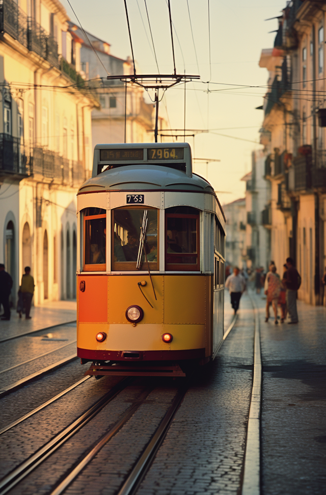 Vintage Charm - Late Afternoon Glow on Tram 753