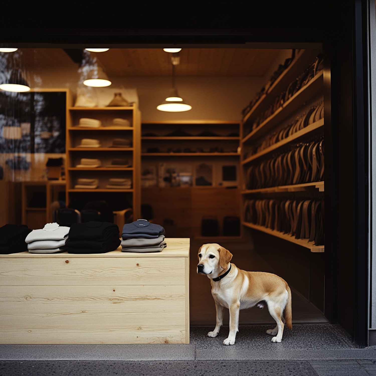 Cozy Store with Welcoming Dog