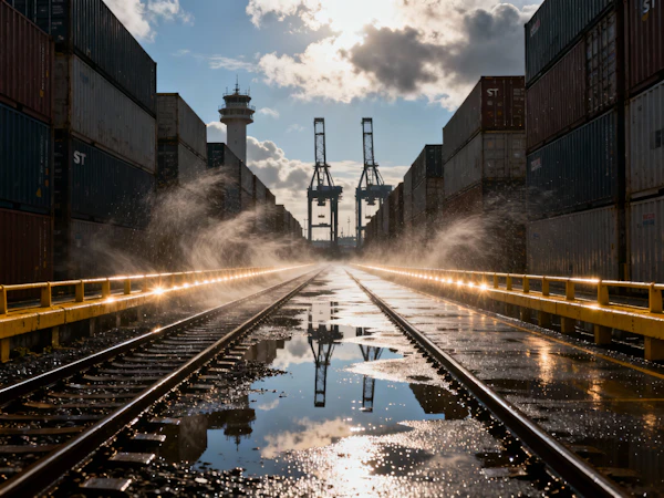Industrial Railway Scene