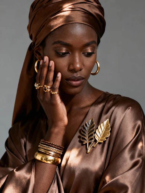 Elegant Satin Portrait