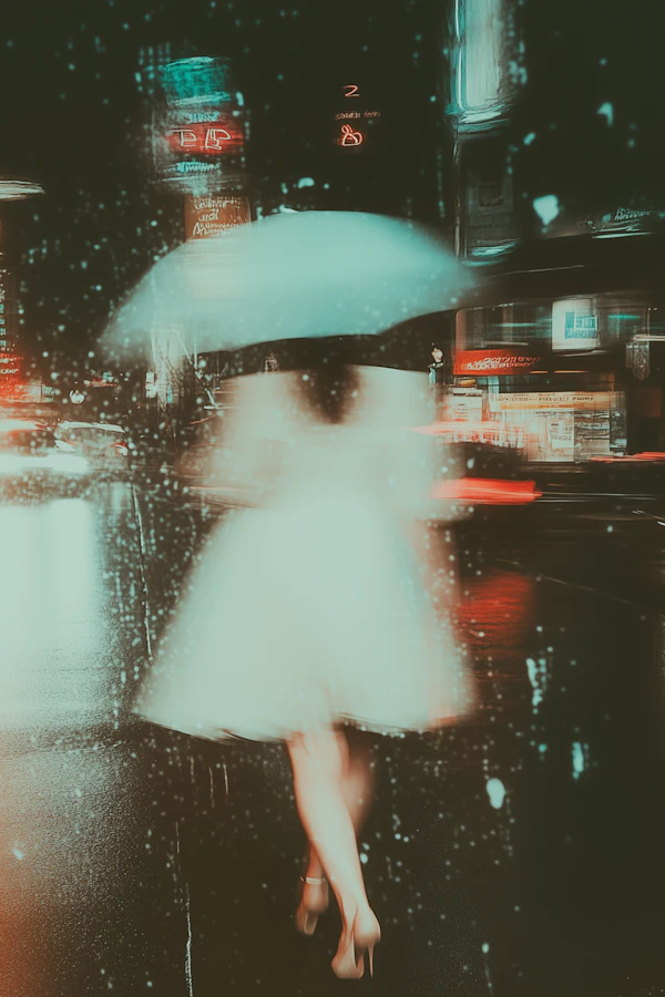 Rainy Urban Night Scene
