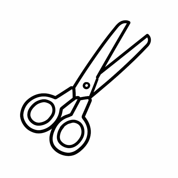 Minimalist Scissors Art