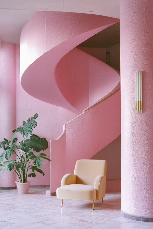 Elegant Spiral Staircase Interior