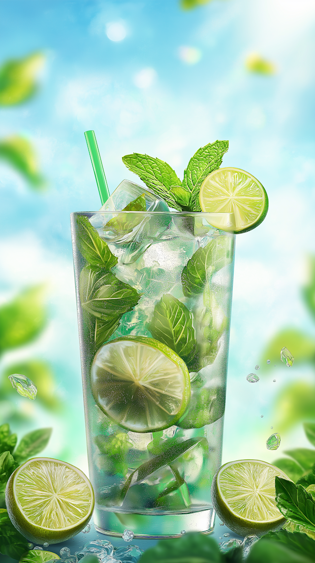 Refreshing Lime Mint Beverage