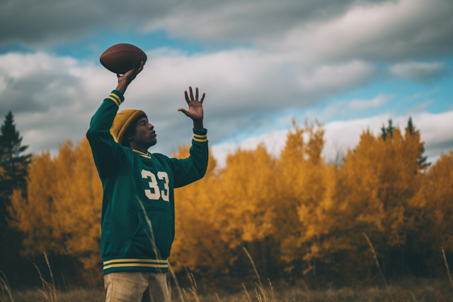 Autumn Quarterback in Action