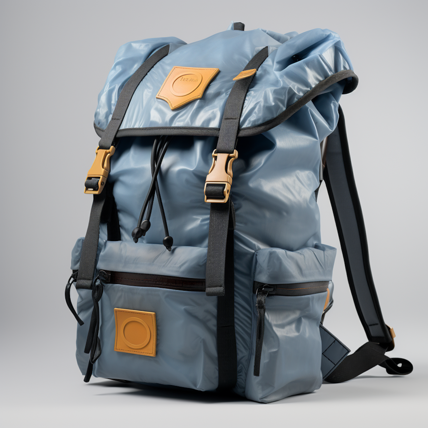 Urban Explorer Waterproof Backpack with Contrasting Yellow Accents