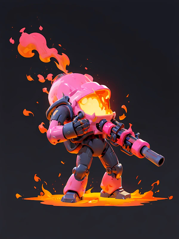 Molten Robot Illustration
