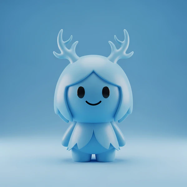 Stylized Blue Character