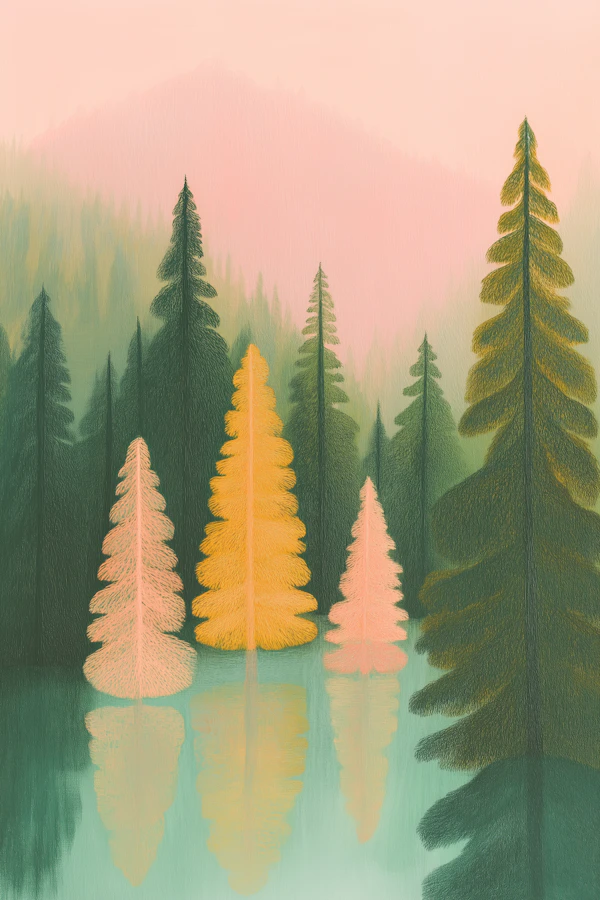 Serene Forest Reflection