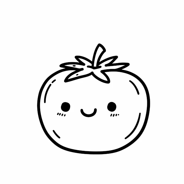 Smiling Tomato Art